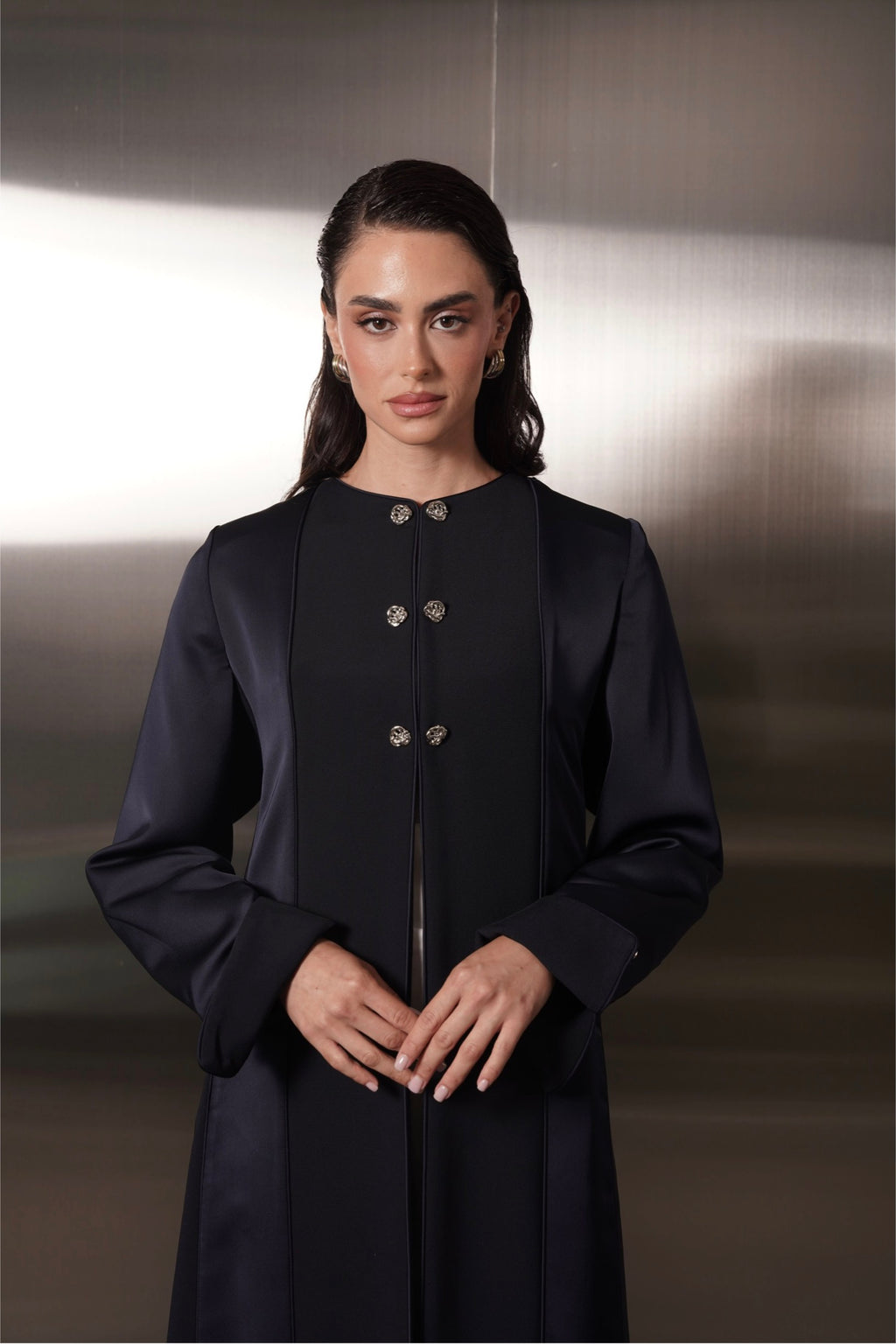 Navy Satin