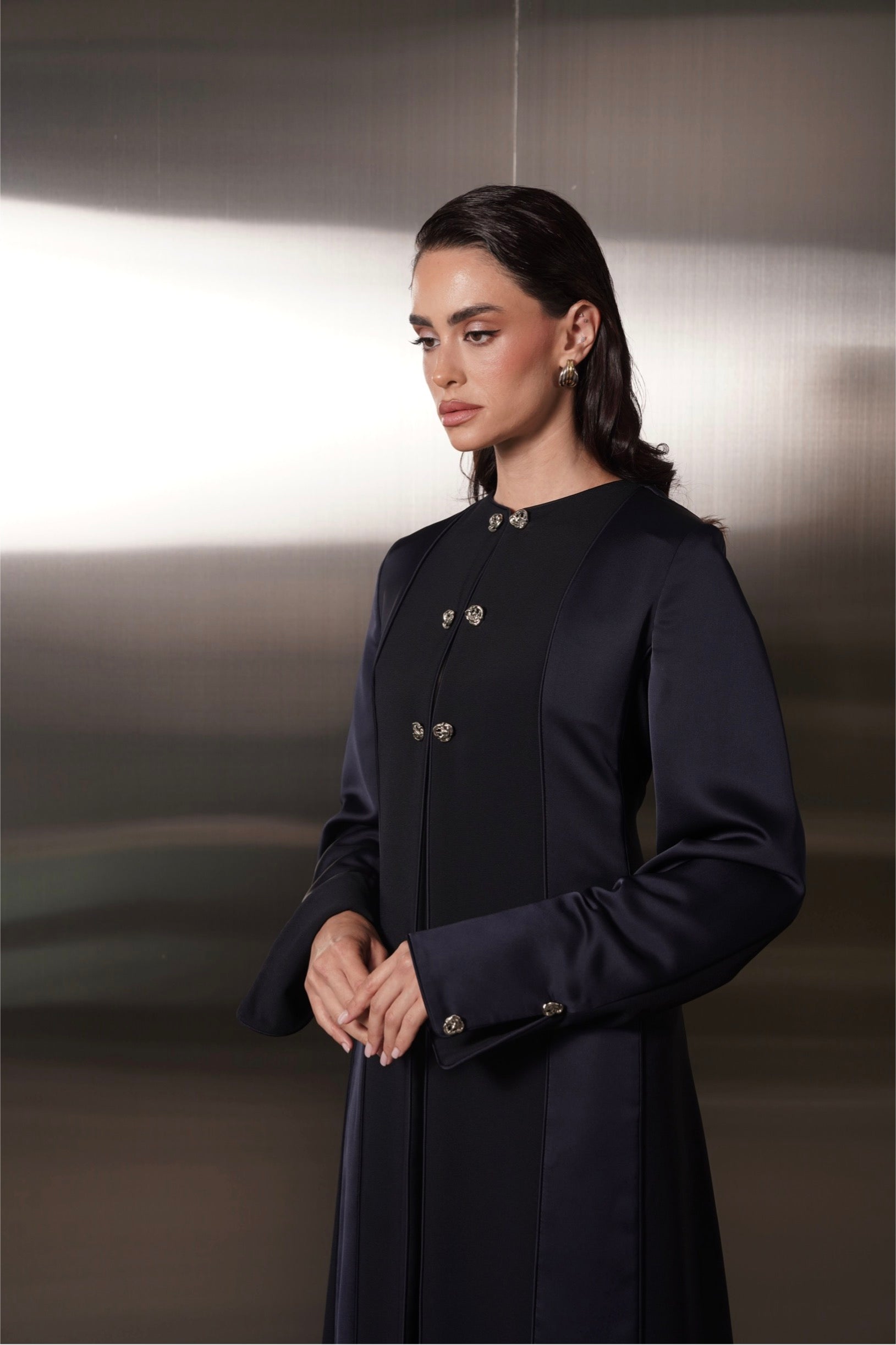 Navy Satin